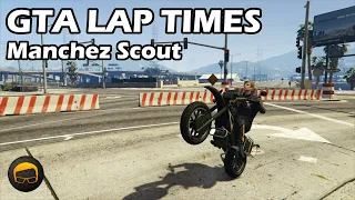 Fastest Motorcycles (Manchez Scout) - GTA 5 Best Fully Upgraded Bikes Lap Time Countdown