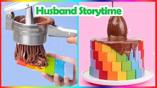 🥴 Husband Storytime 🌈 Satisfying Rainbow Chocolate Cake Decorating Like A Pro