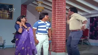 Ambarish Slaps Jai Jagadish For Talking Bad About Roopadevi | Gandandre Gandu Kannada Movie Scene