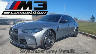 LAUNCH CONTROL! 2022 BMW M3 Competition M xDrive Skyscraper Grey Metallic on Kylami Orange