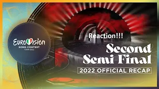 OFFICIAL RECAP: Second Semi-Final (Running Order) - Eurovision Song Contest 2022 Reaction!!!