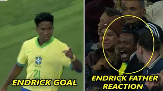 Endrick Father Reaction on Endrick Goal Against Spain in Santiago Bernabeu