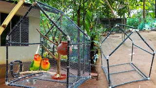 How to make chicken cage|Birds Cage making pvc pipe|Diy