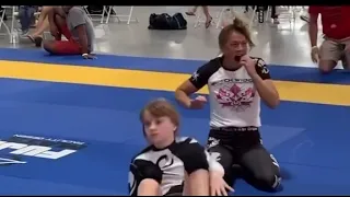 Karen pushes kid in the face then cries when she gets beat!