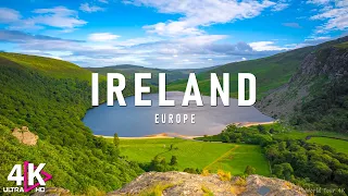 FLYING OVER IRELAND (4K UHD) Amazing Beautiful Nature Scenery & Relaxing Music | 4K Video Ultra HD