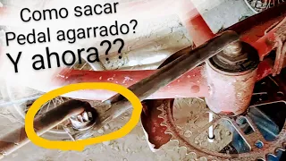 Como SACAR pedal de bici agarrado? + usando repuestos usados