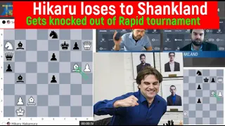 Hikaru loses to Sam Shankland round 15 , rage quit, throws mouse away , is knocked out of tournament