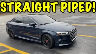 We Straight Piped a 2017 Audi A3 2.0T Quattro!