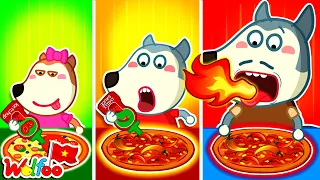 Thử Thách Ăn Pizza Siêu Cay Khổng Lồ | Thử Thách Cho Trẻ Em | Wolfoo Tiếng Việt