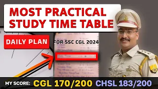 I followed this time table for 6 months to score 170/200 in SSC CGL #cgl2024 #ssccgl