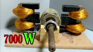 I make 220V Electric Generator from Microwave Transformer - free electricity new 2021