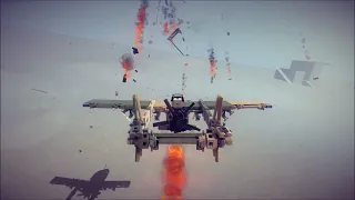 Attack Planes Vs Anti-Aircraft Cannons | Besiege