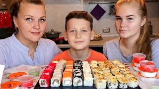 Мукбанг Роллы🍱 2кг - 72 шт. за раз!!!!/Ваши вопросики🍣