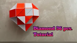 Magic Snake 36 Pcs. Tutorial: How To Make A Diamond [Kübirik Snake Elmas Yapımı]