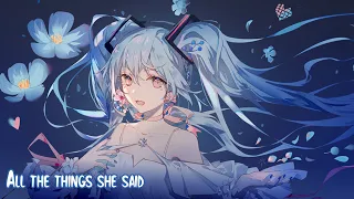 Nightcore - All The Things She Said「1 Hour」(Lyrics)