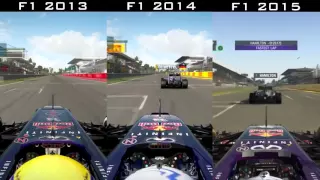 F1 2015 vs F1 2014 vs F1 2013 Comparison Lap