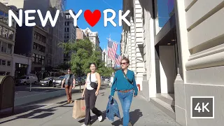 New York City, Midtown Manhattan City Walk Tour, 5th Avenue, 4K Travel
