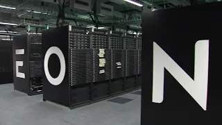 La “sala macchine” del supercomputer Leonardo al Big Data Technopole di Bologna