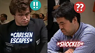 Hikaru in DISBELIEF as Magnus ESCAPES from Lost Position!?😧|| WORLD FISCHER RANDOM 2022🏆