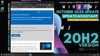 Get Windows 10 October 2020 Update (Version 20H2) Update Assistant Install Tutorial