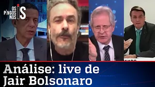 Comentaristas analisam live de Jair Bolsonaro de 22/04/21