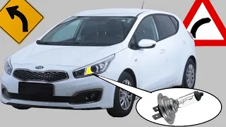 výměna žárovky přísvitu do zatáčky - KIA CEED 2017 (Replace a static bending light bulb)