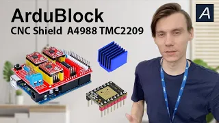 CNC Shield - A4988 & TMC2209 - Arduino / ArduBlock