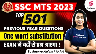 Top 501 One word substitution For SSC MTS 2023 | SSC MTS English Practice Set | Ananya Ma'am