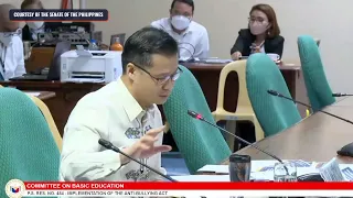 Senate hearing on anti-bullying law implementation