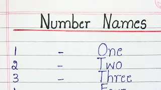 Number Names || Number Names 1 to 50