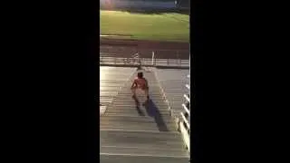 Bleacher Workout Plyometric Squats