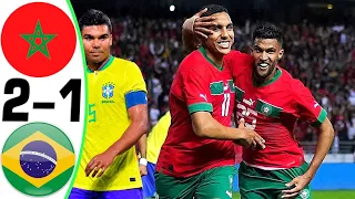 Morocco vs Brazil 2-1 - Goals and Highlights 25/03/2023 HD