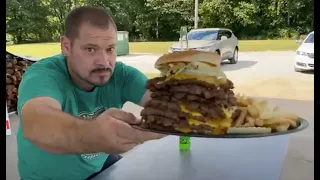 Brandon Da Garbage Disposal Clark (Incredibly Fast) - KC Finn's Big Ass Burger Challenge Jackson Tn