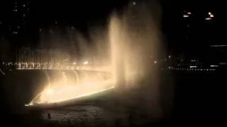 "Time to say goodbye" Dubai fountain display at the Burj Khalifa