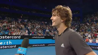 Alexander Zverev on-court interview (RR) | Mastercard Hopman Cup 2019