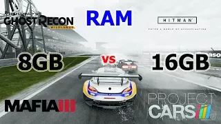 8GB vs 16GB RAM Test in 4 Games