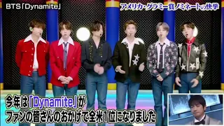 BTS JAPAN NTV BEST ARTIST 2020 DYNAMITE TALK PART 20201125