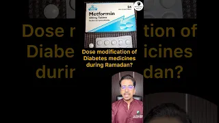 Dose modification during Ramadan #diabetes #metformin #ramadan