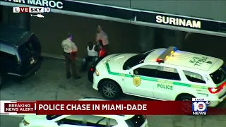 Police chase ends at Miami International Airport; 1 in custody