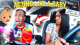 Acting Like A "BABY" To See How My GIRLFRIEND Reacts...*HILARIOUS*