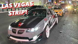 DRIVING DRIFT CARS DOWN THE LAS VEGAS STRIP | PARTYING WITH T PAIN!!!