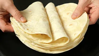 FLOUR + BOILING WATER! Thin Bread is INCREDIBLY tasty thanks to this Recipe. Grandma Taught!