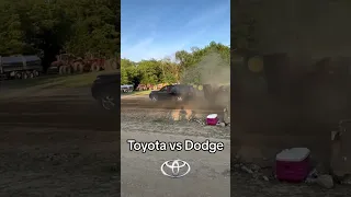 Toyota vs Dodge #landcruiser #dodgeram #hauling #towing #4x4 #toyota #4wd #trucks - tag the owner