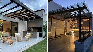 +199 Hermosas PÉRGOLAS DE MADERA | Paisajismo en el patio trasero, cenadores y porches