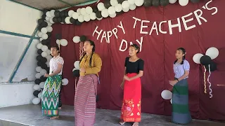 Group dance girls , Teachers Day event 2023, Mount Carmel High School