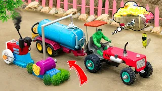 Diy tractor making mini Best Firetruck | How to make fire extinguisher to fire fighting | @Sunfarm