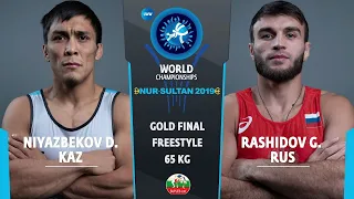 GOLD FS - 65 kg: D. NIYAZBEKOV (KAZ) v. G. RASHIDOV (RUS)