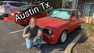 The E30 Made The Trip To Austin, Not Without Damage!!Happy New Year!