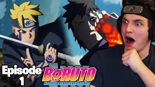 BORUTO VS. KAWAKI?! NARUTO IS DEAD?? | Boruto FIRST REACTION Episode 1