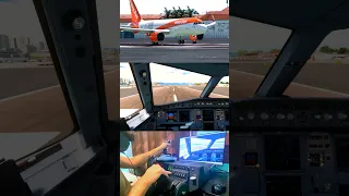 Amazing Gibraltar Landing of EasyJet A320 - msfs #shortsvideo